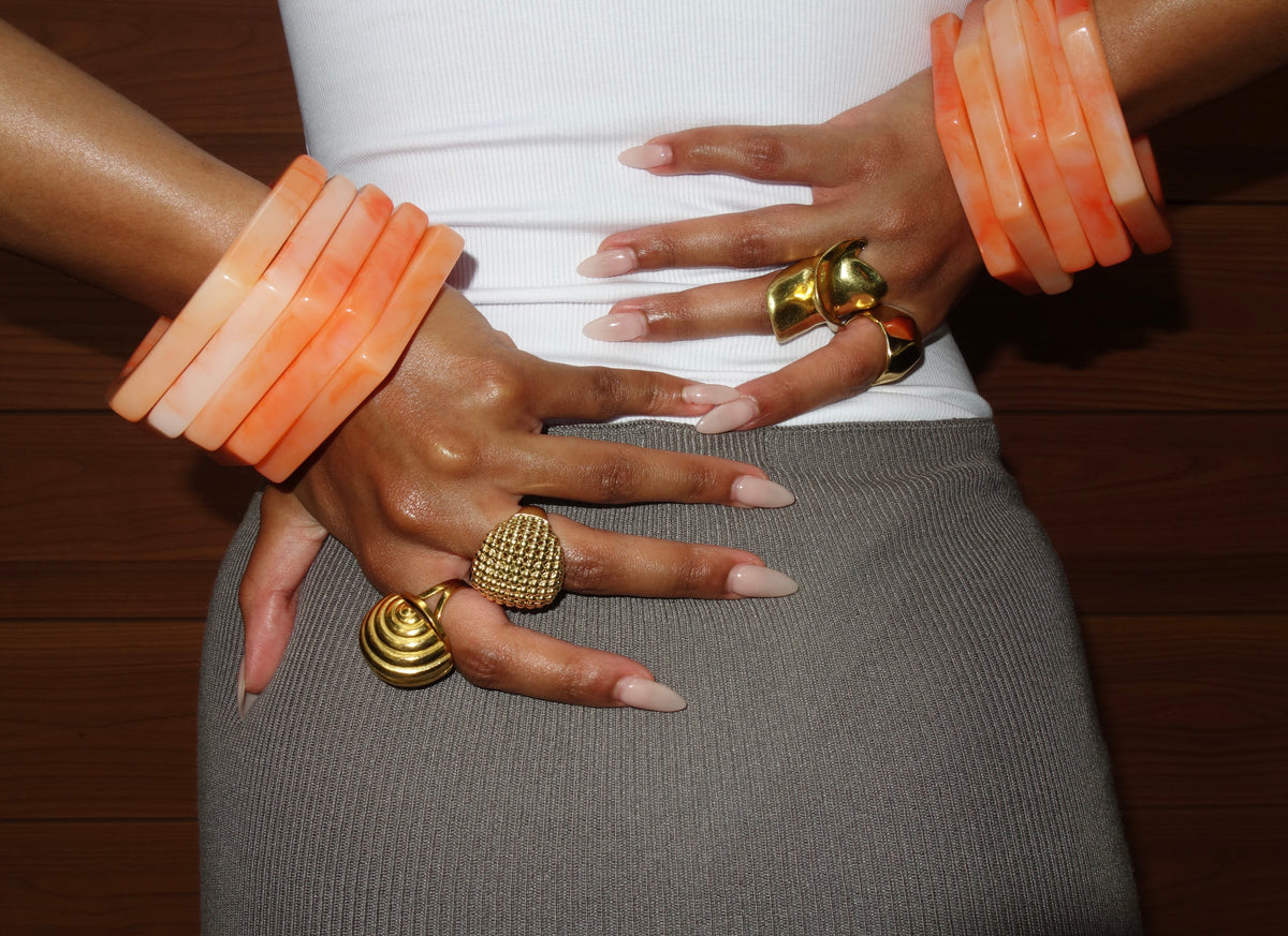 The Orange Hexagon Bracelet