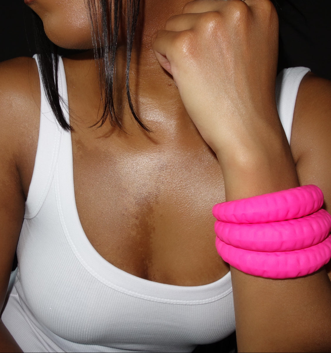 Pink Acrylic Chucky Bracelet